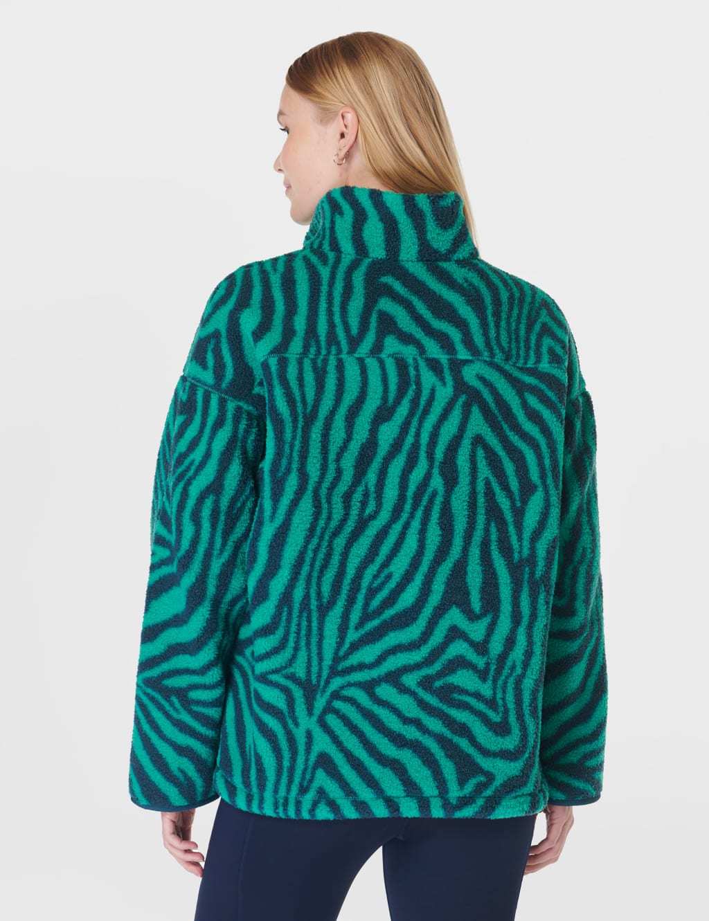 Karma Half Zip Animal Print Fleece Jacket 4 of 6