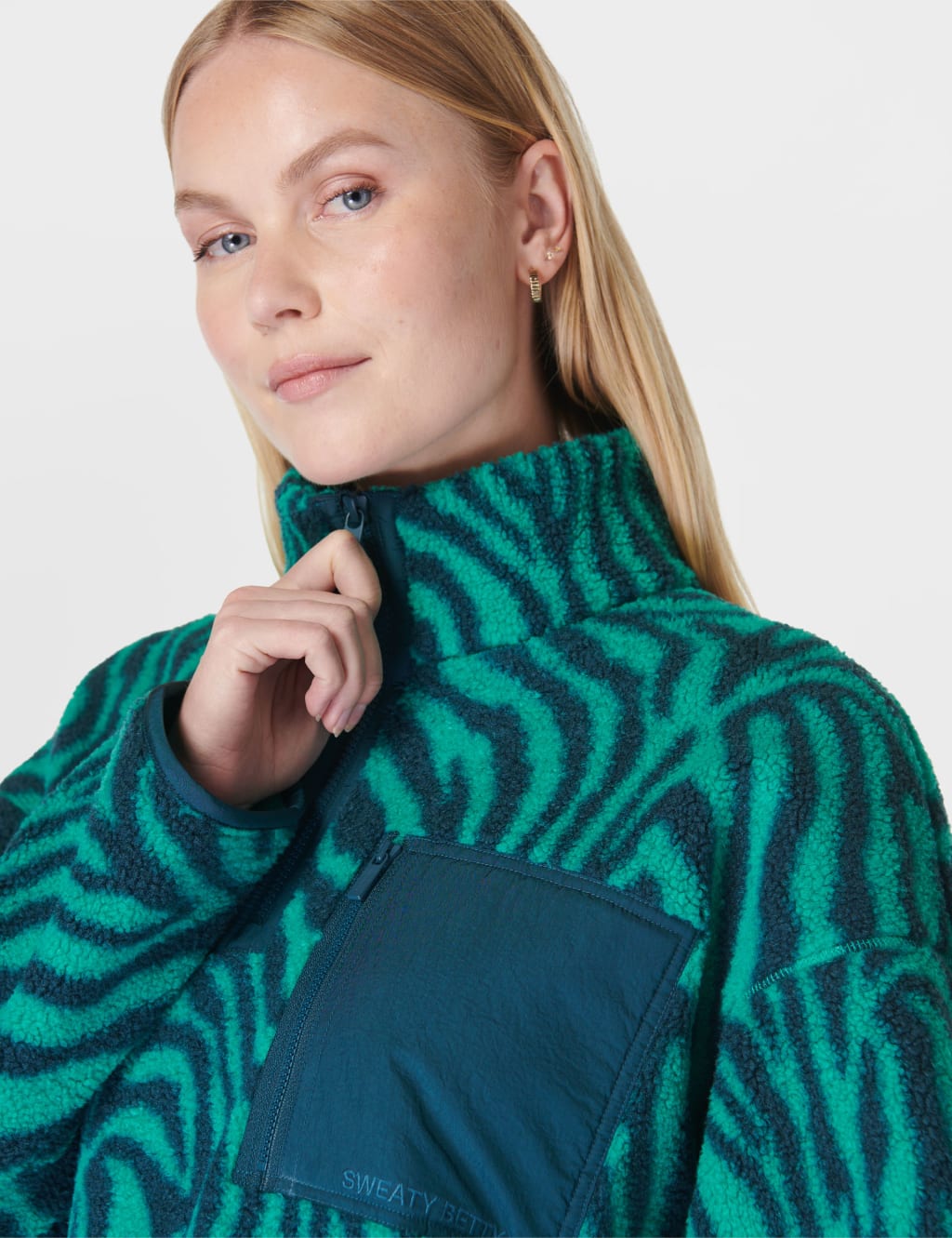 Karma Half Zip Animal Print Fleece Jacket 5 of 6