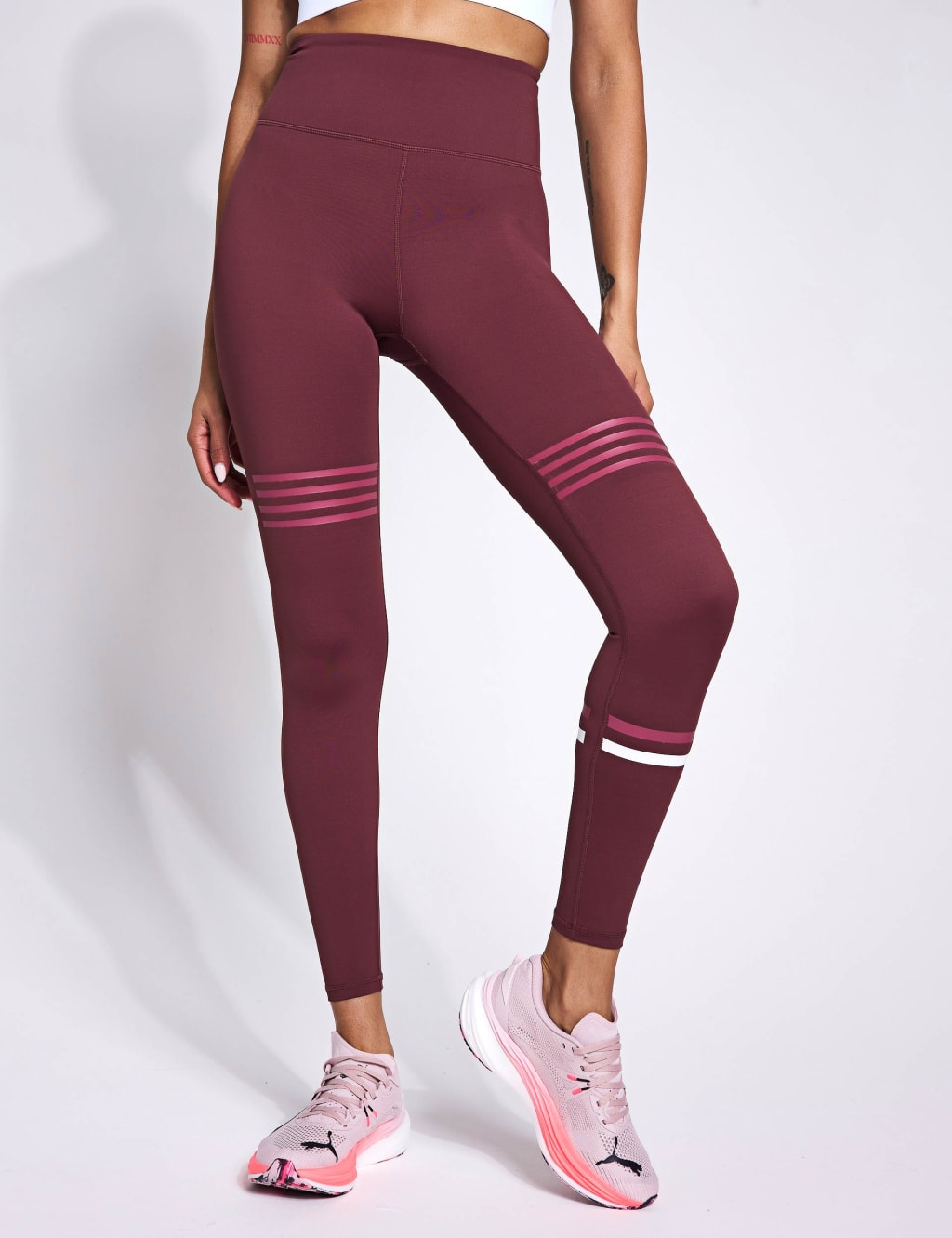 Coco Striped High Waisted 7/8 Leggings 3 of 5