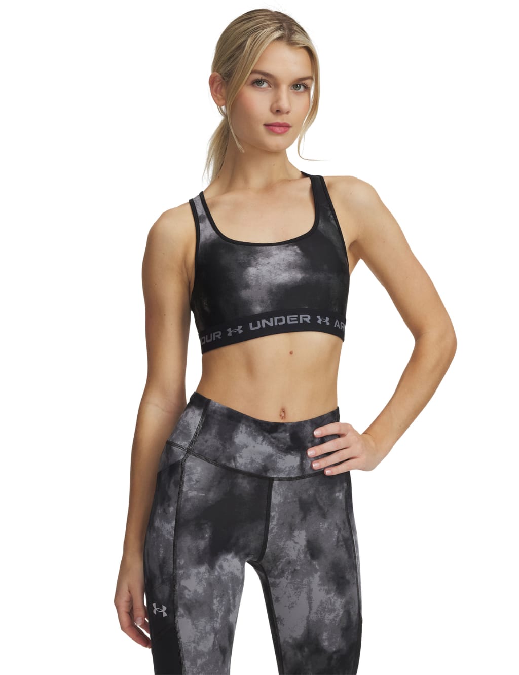 Armour Mid Crossback Printed Sports Bra 2 of 4