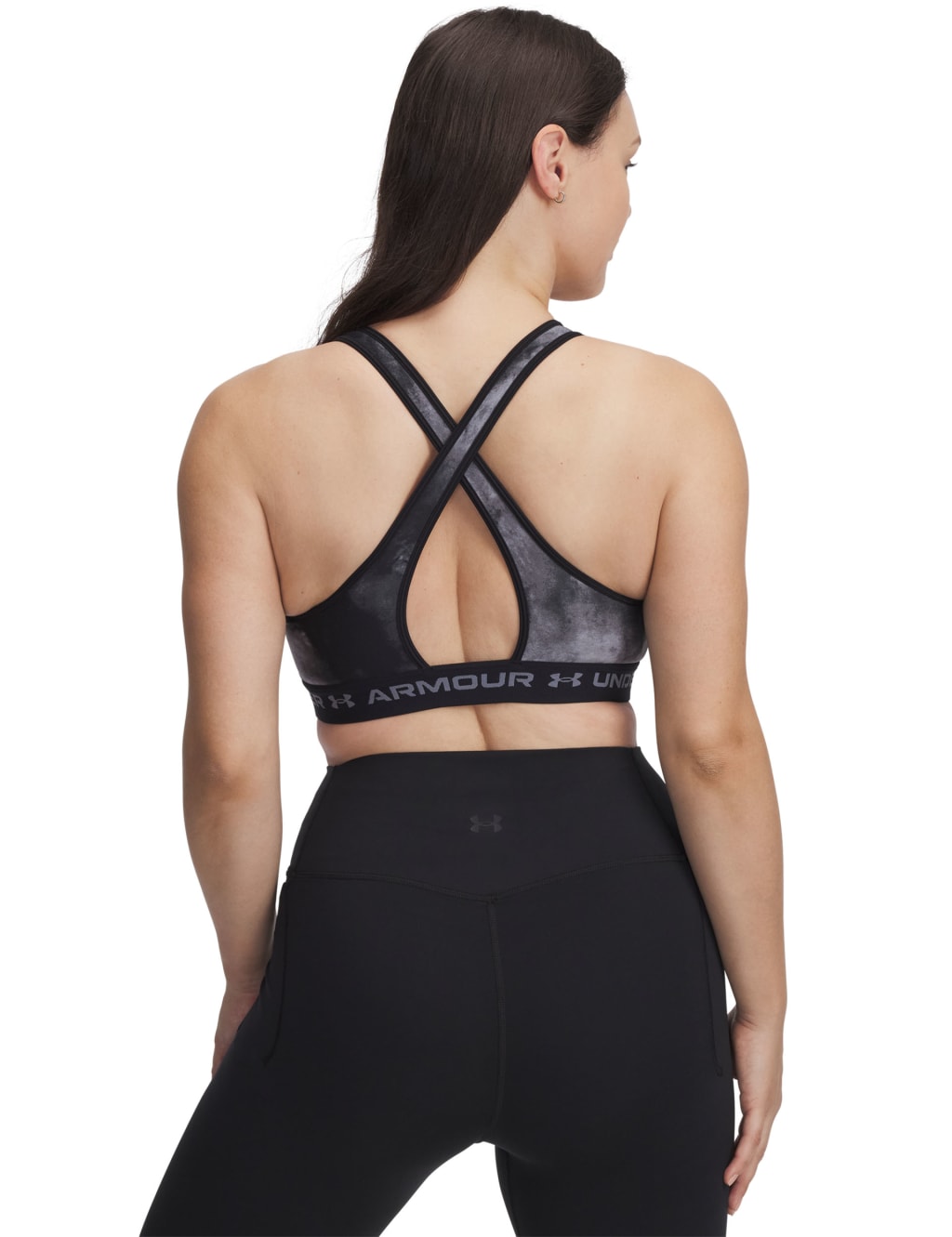 Armour Mid Crossback Printed Sports Bra 3 of 4