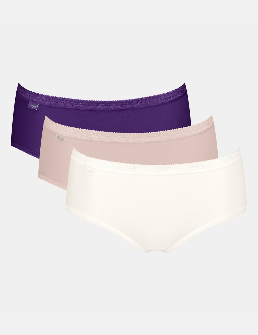 3pk Cotton Rich High Waisted Midi Knickers 1 of 13