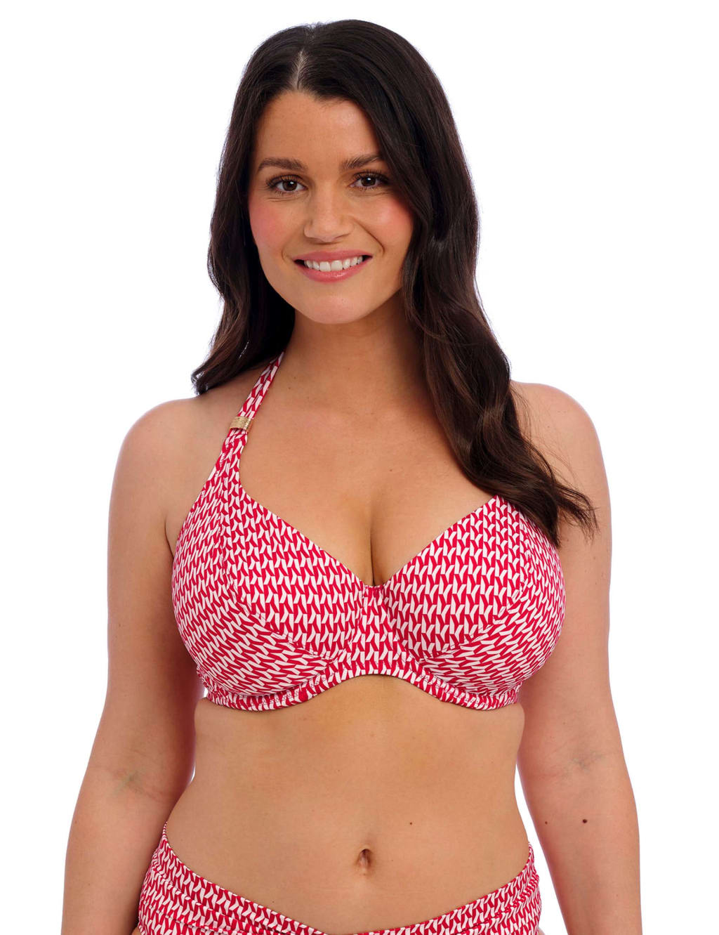 Koh Lipe Printed Wired Plunge Bikini Top D-H 3 of 4