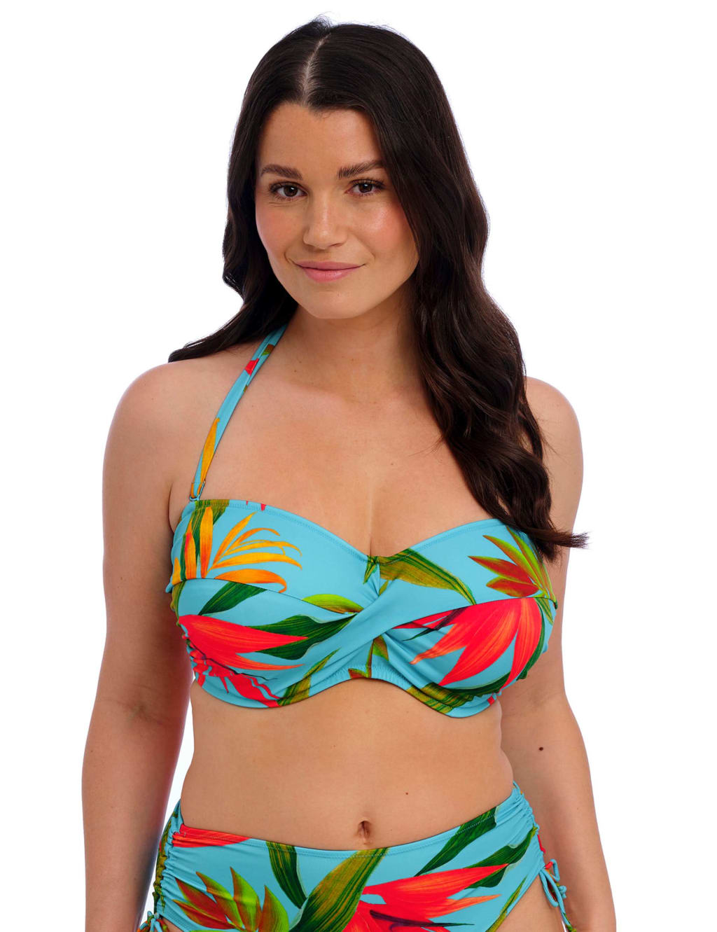 Pichola Floral Wired Bandeau Bikini Top 4 of 7
