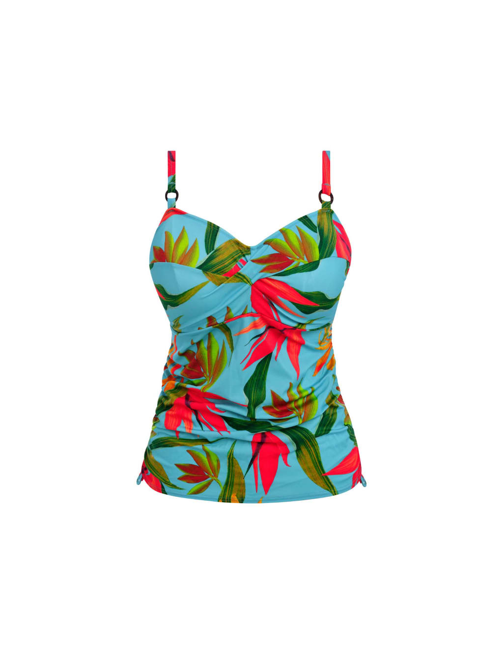 Pichola Floral Twist Front Tankini Top D-H 2 of 4