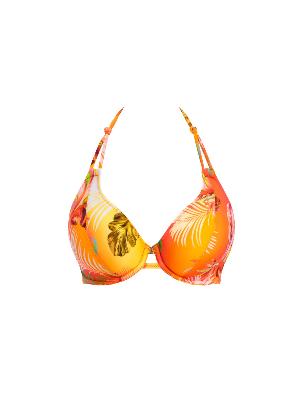 Miami Sunset Floral Wired Plunge Bikini Top 2 of 5