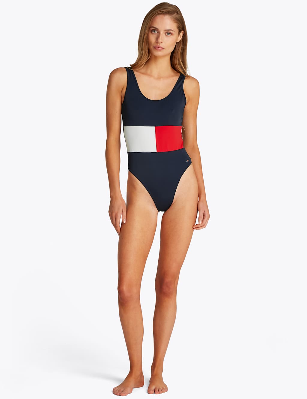 Core Flag Colour Block Scoop Neck Swimsuit 3 of 4
