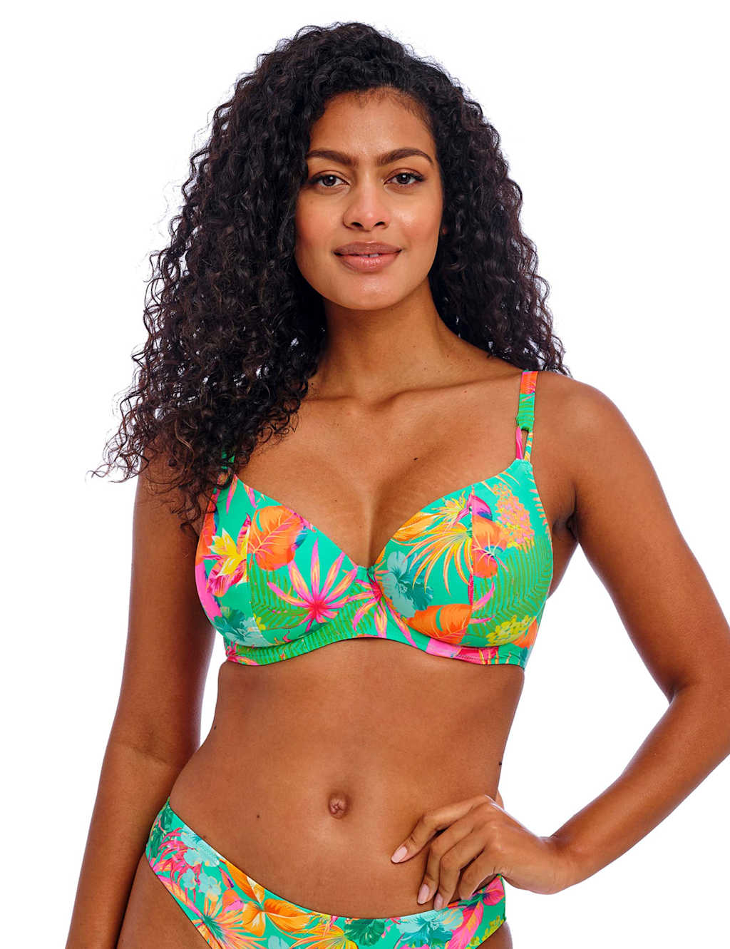 Isla Margarita Printed Wired Plunge Bikini Top 3 of 5