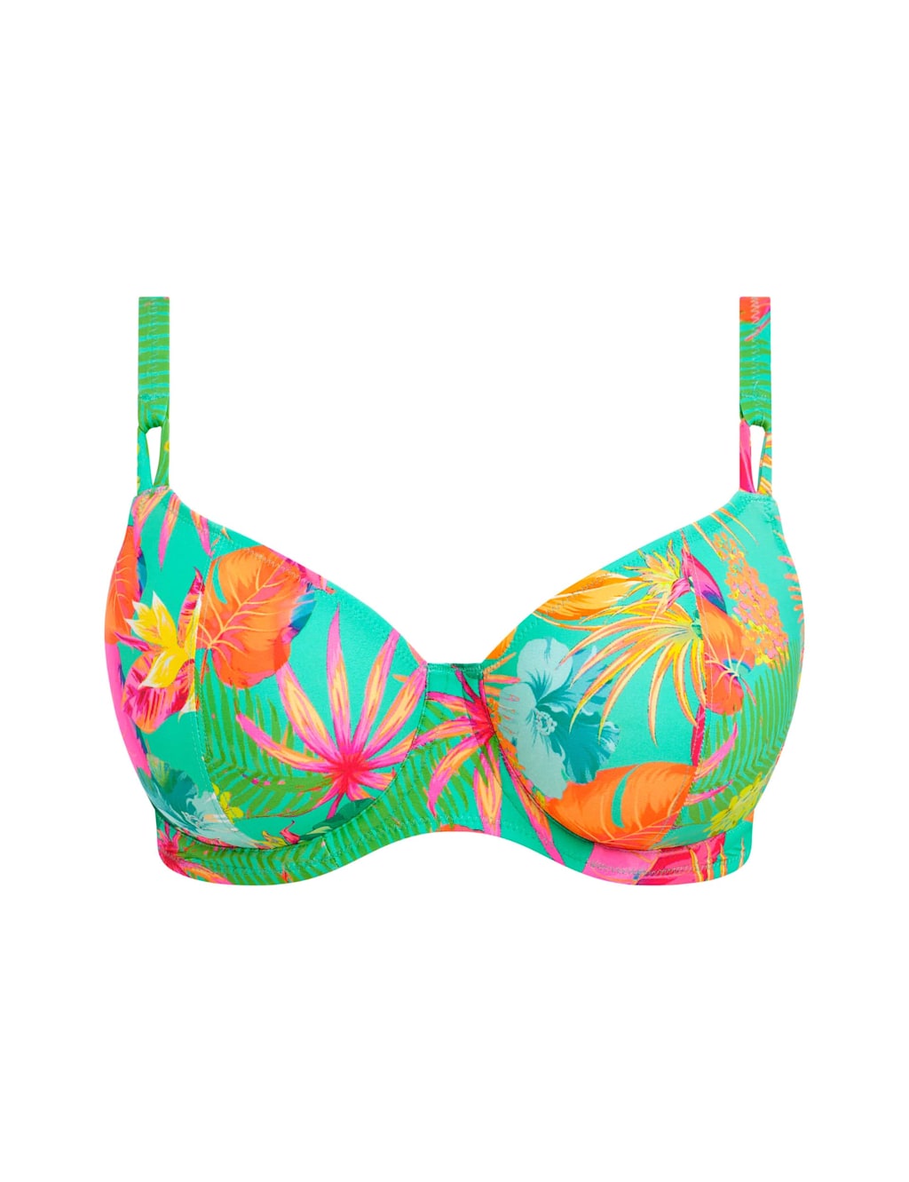Isla Margarita Printed Wired Plunge Bikini Top 2 of 5