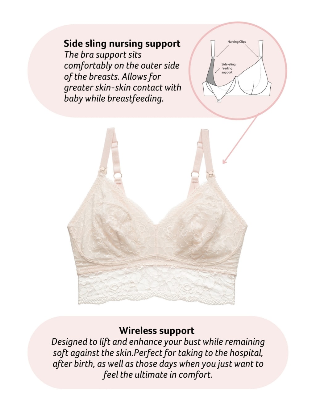 Heroine Lace Non-Wired Nursing Bralette 2 of 5
