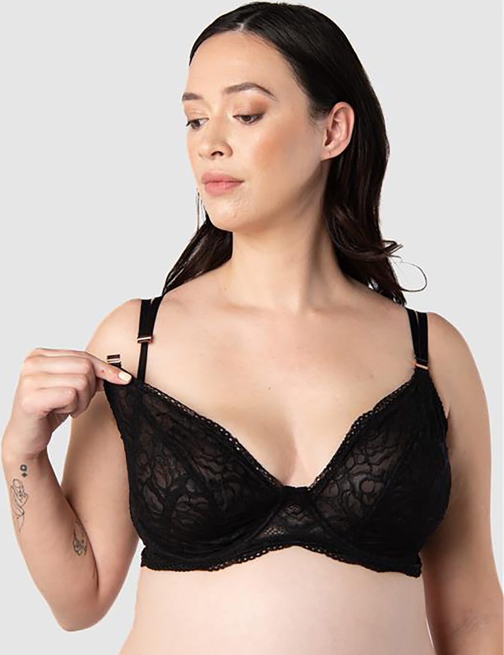 Heroine Plunge Lace Maternity Nursing Bra D-H 6 of 6
