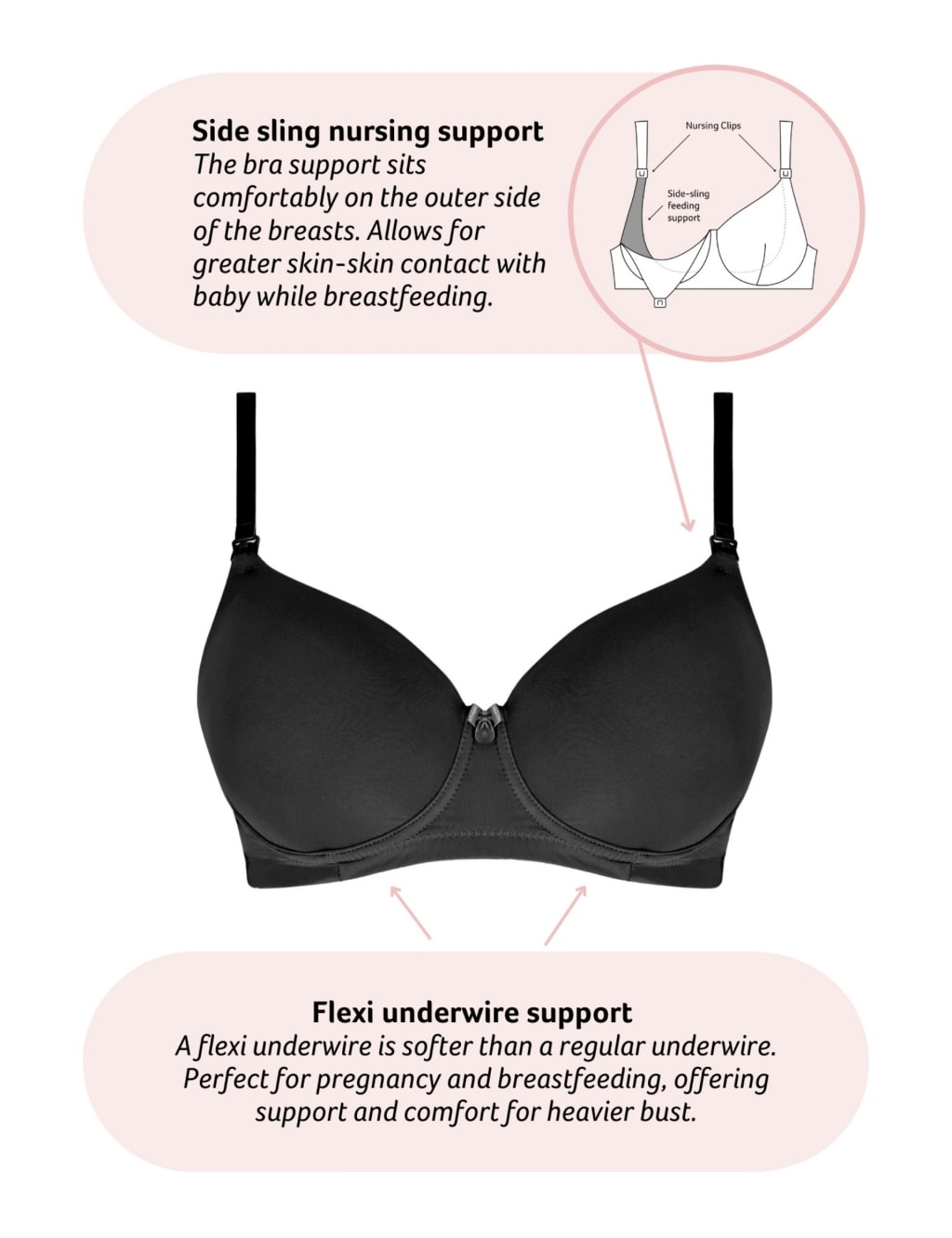 Forever Yours Wired Maternity Nursing Bra B-F 2 of 7