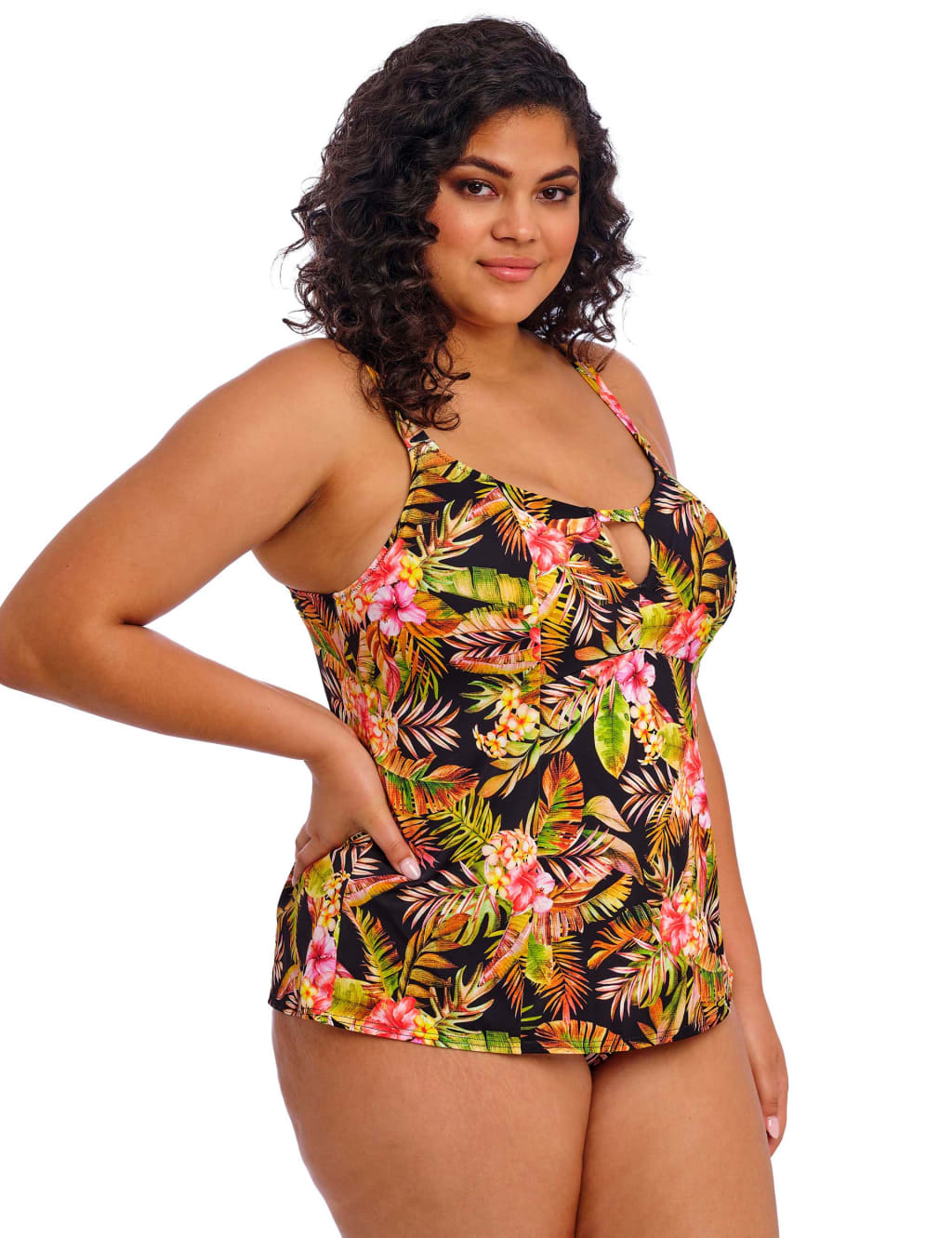 Tiger Valley Tropical Moulded Tankini Top 4 of 5