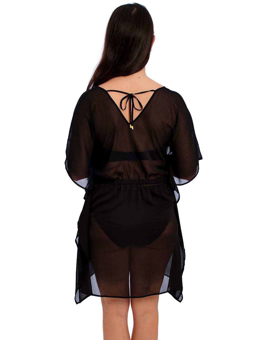 Nauru V-Neck Tie Front Beach Cover Up Kaftan 5 of 5