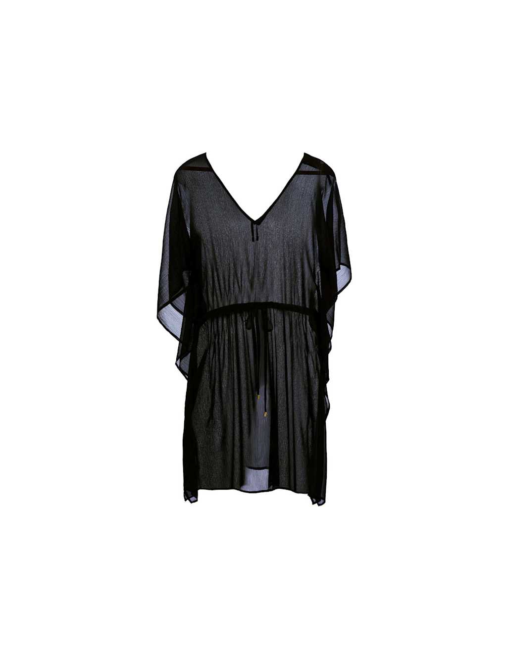 Nauru V-Neck Tie Front Beach Cover Up Kaftan 2 of 5