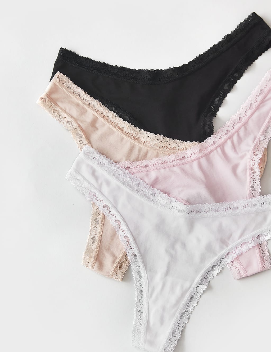 4pk Lace Cuffed Thongs 7 of 7