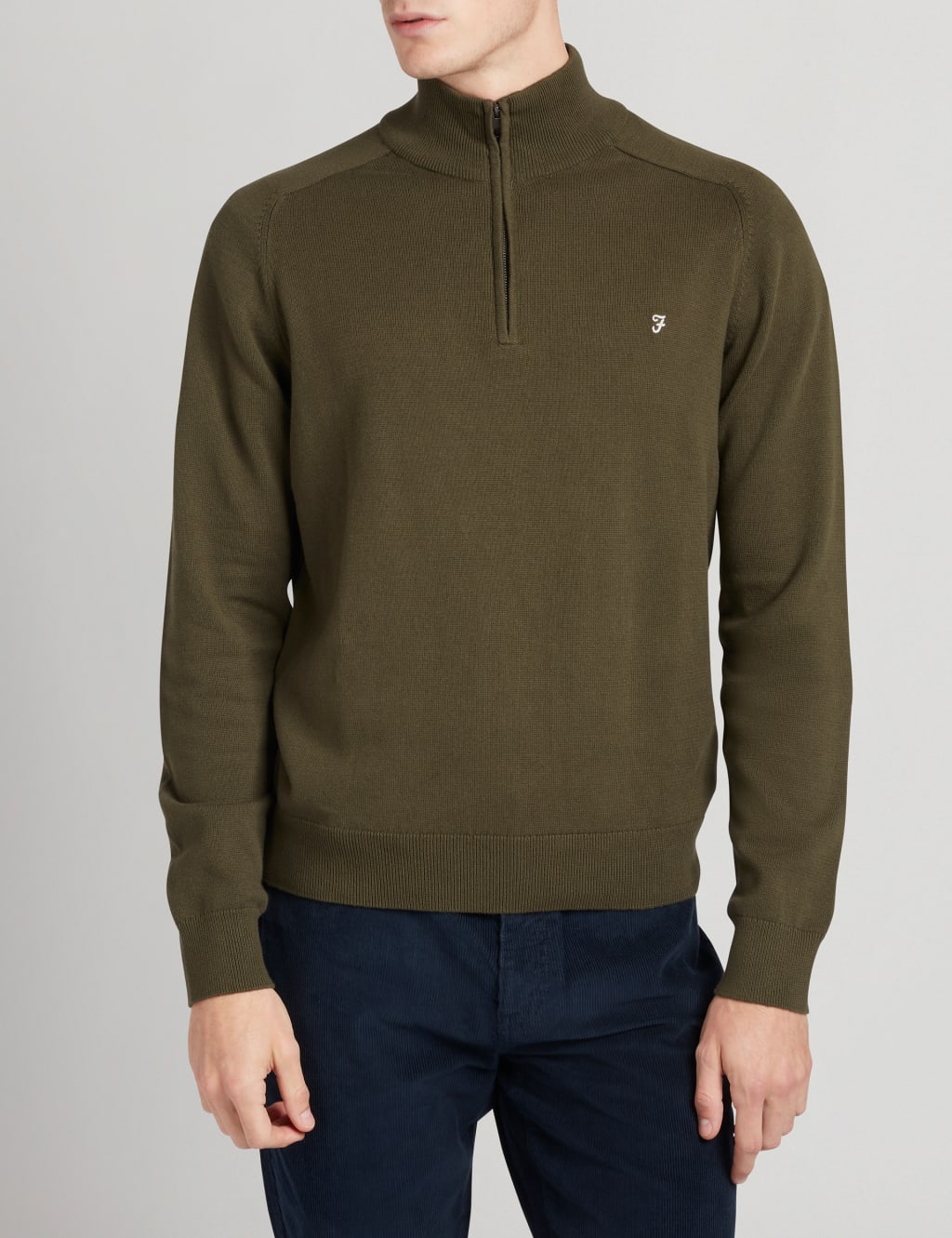 Cotton Funnel Neck Half Zip Jumper 1 of 1