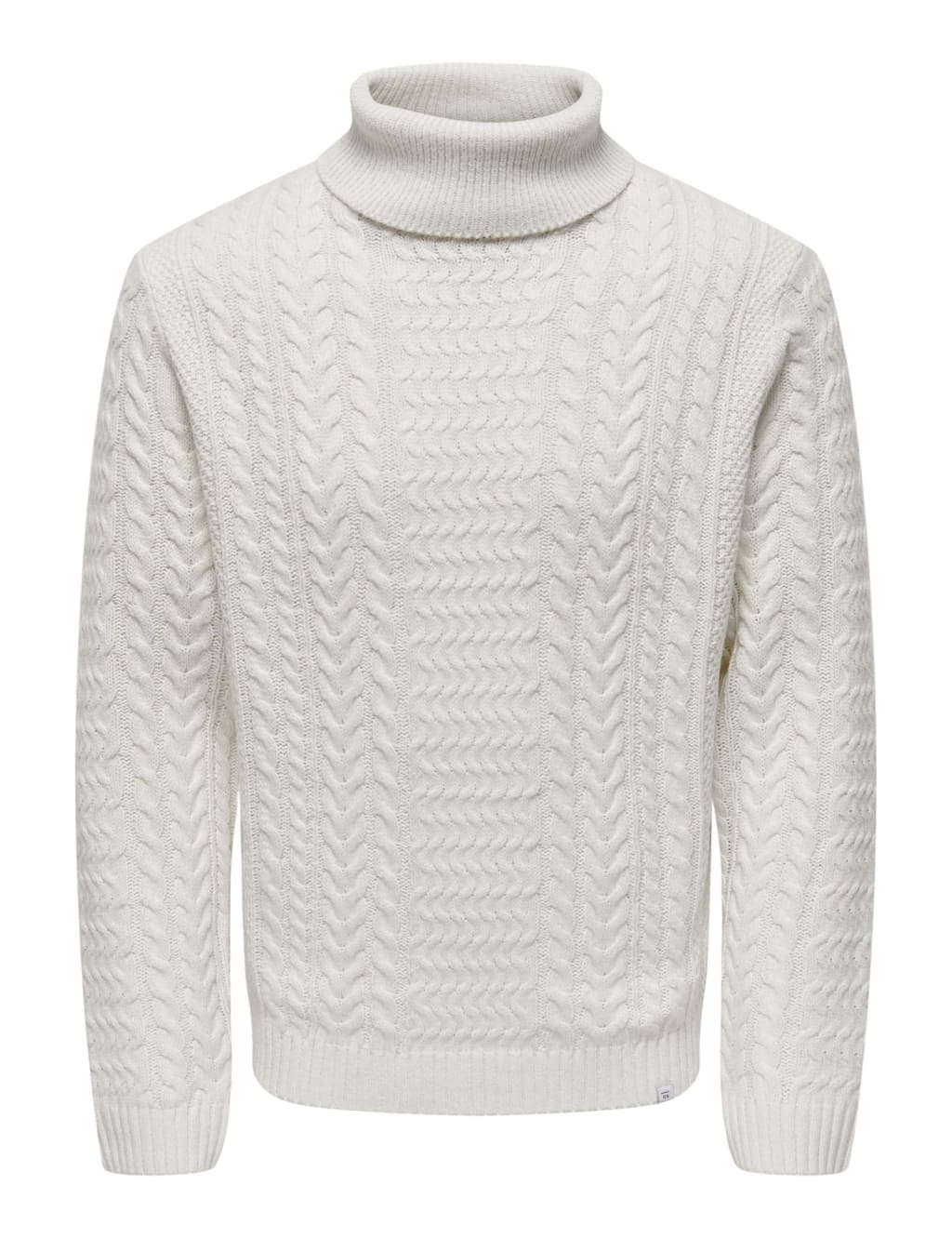 Mens cable knit roll neck jumper hot sale