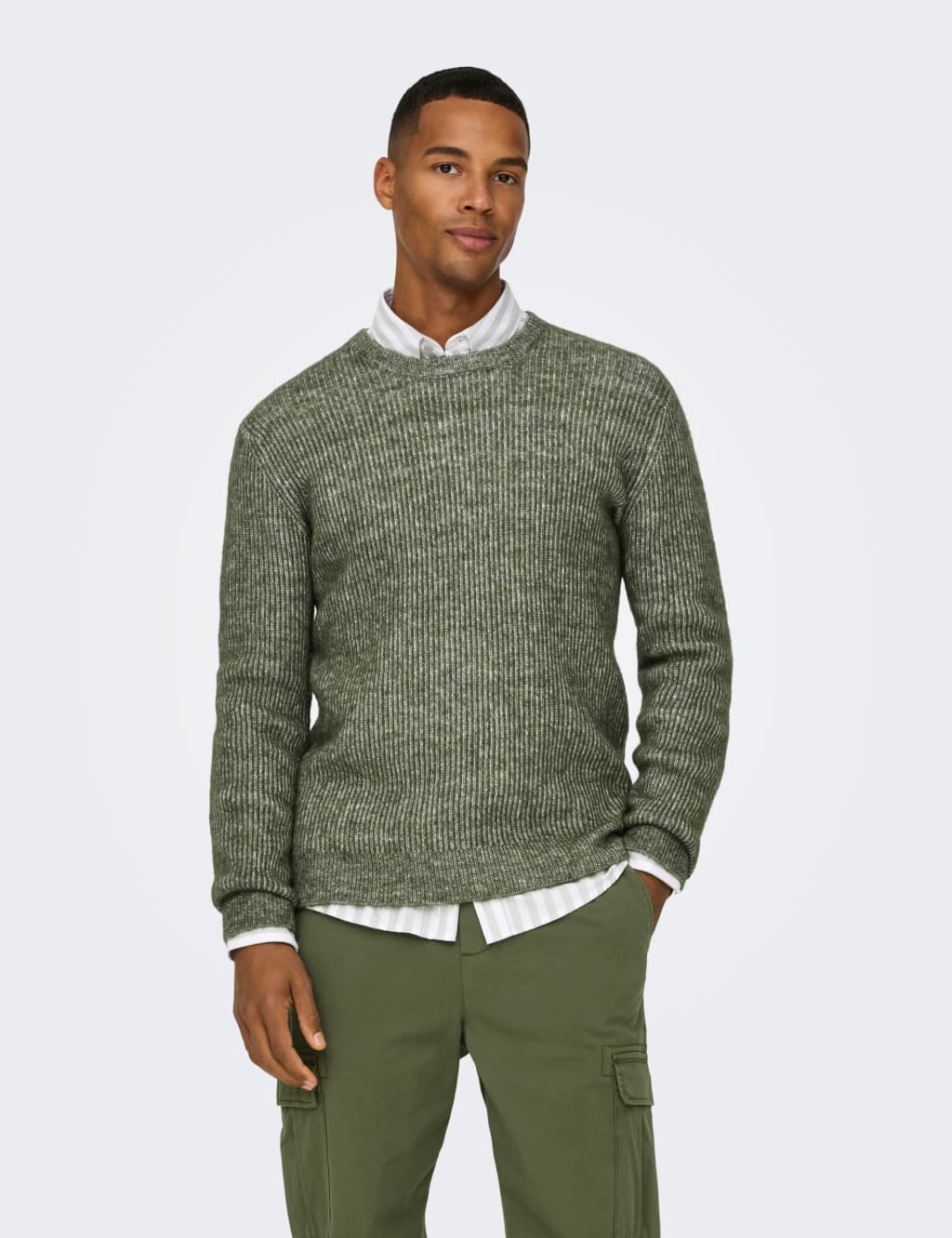 Textured Crew Neck Jumper ONLY SONS M S