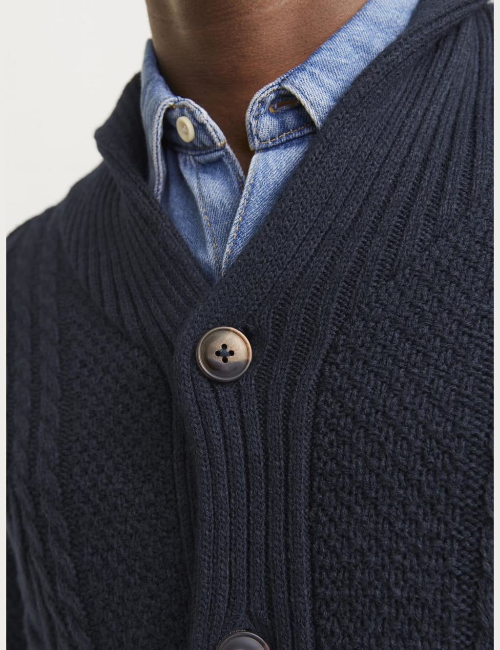 Cable Knit Shawl Collar Cardigan 6 of 7
