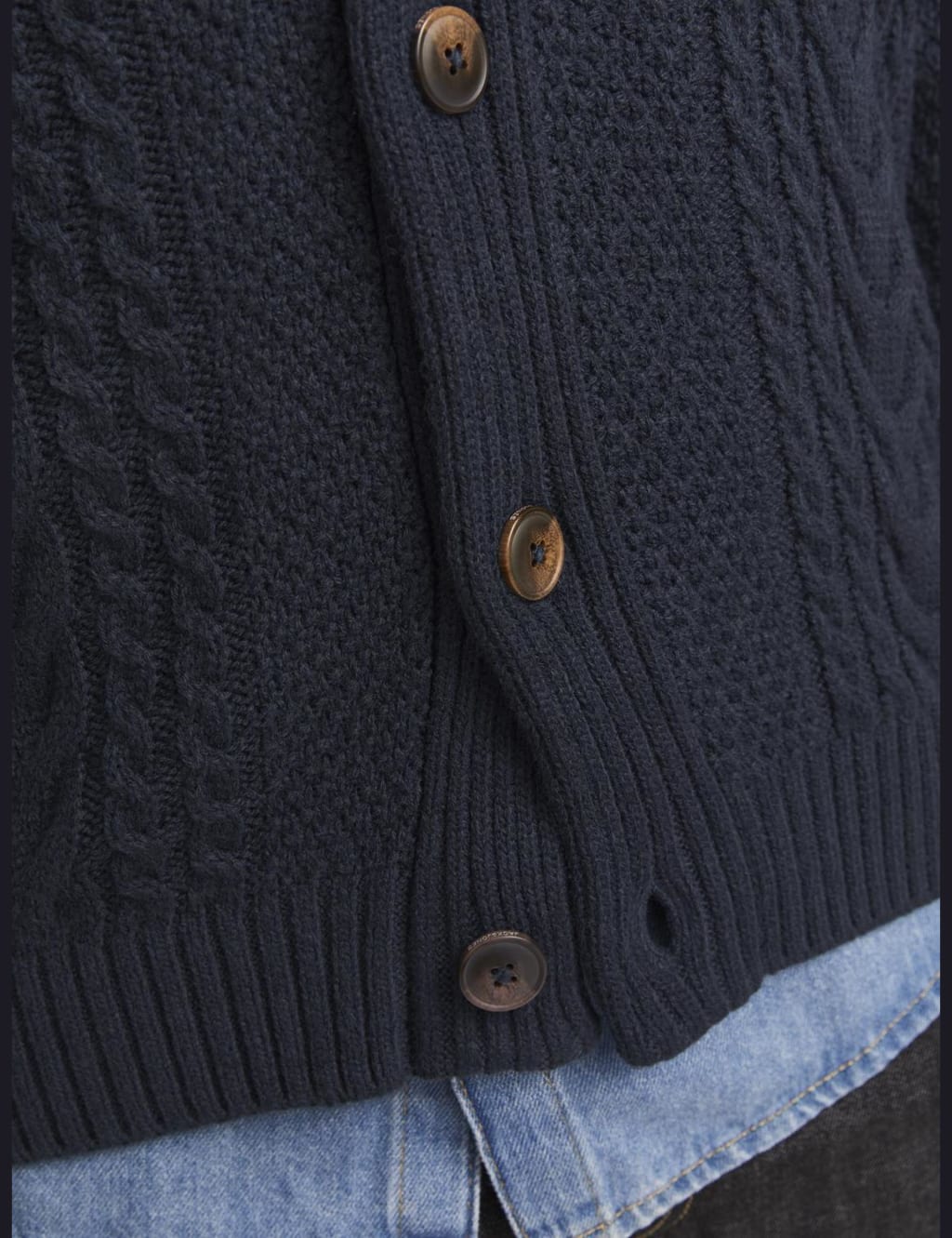 Cable Knit Shawl Collar Cardigan 7 of 7