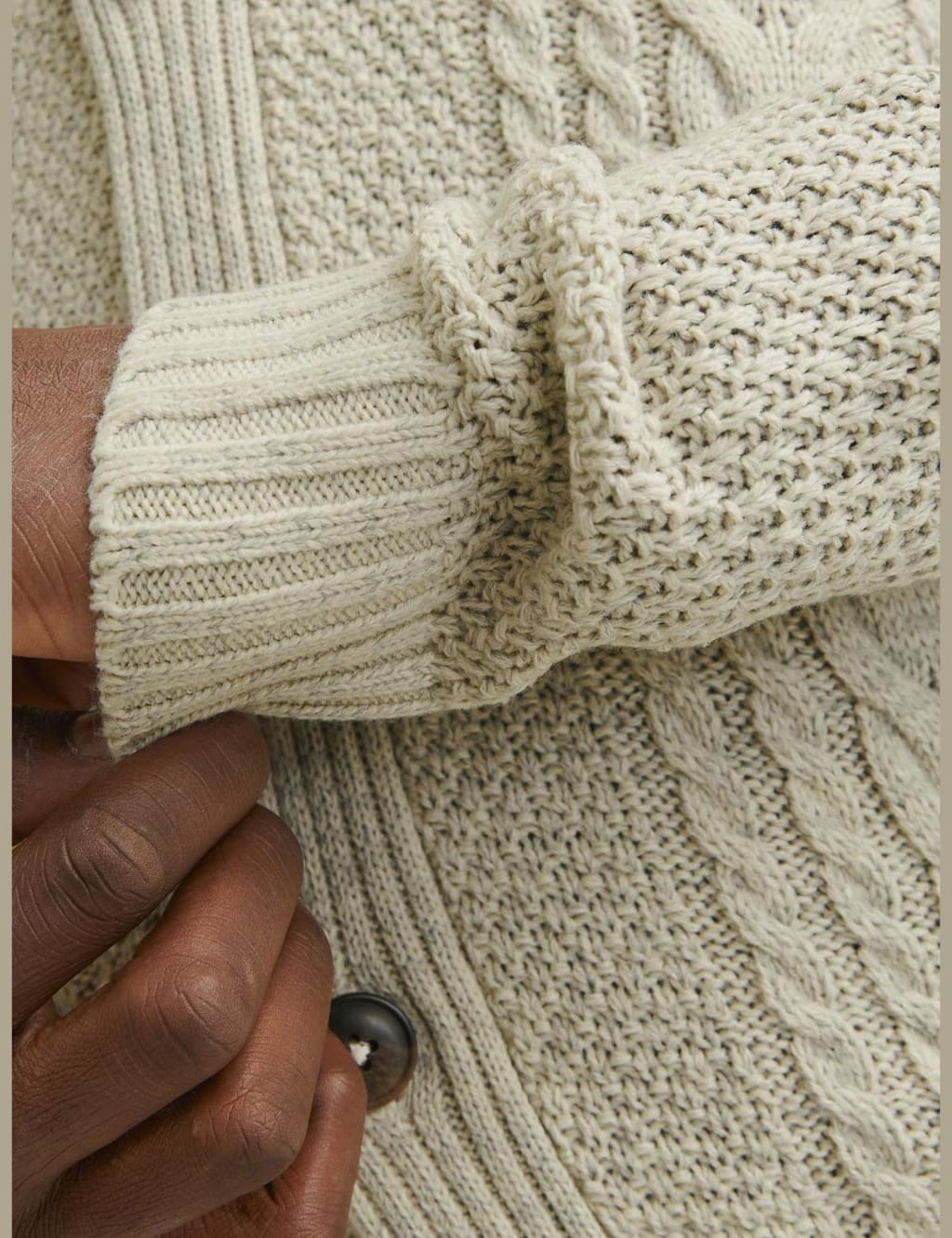 Cable Knit Shawl Collar Cardigan 6 of 7