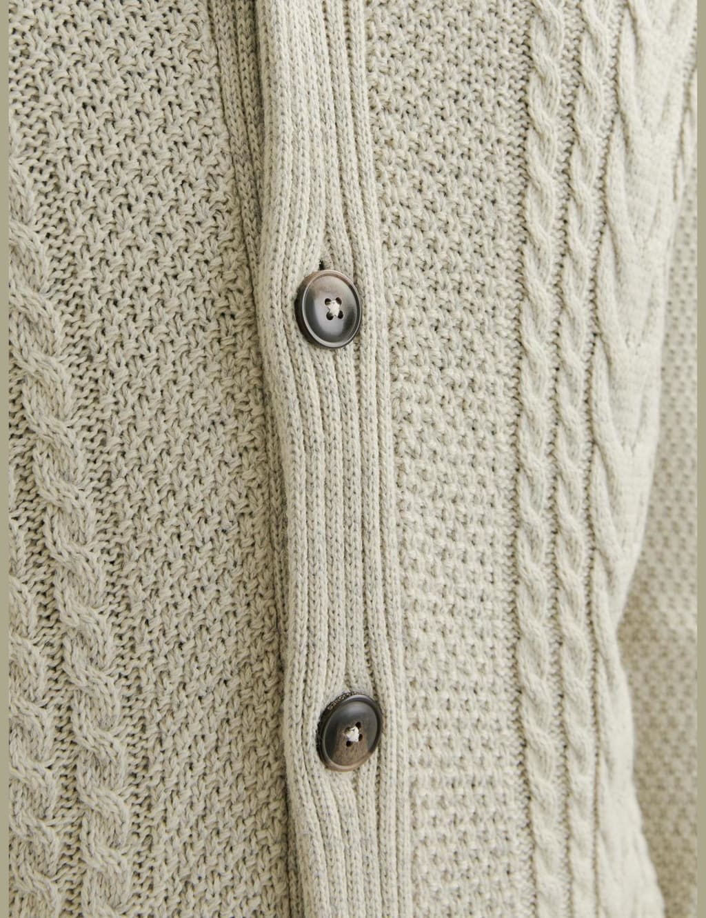 Cable Knit Shawl Collar Cardigan 7 of 7
