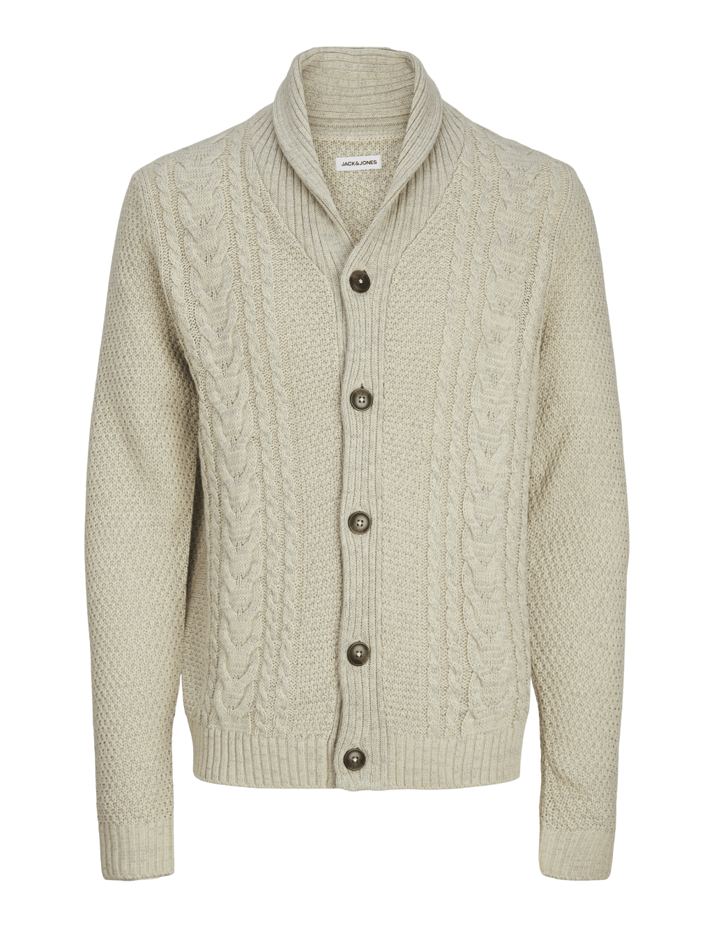 Cable Knit Shawl Collar Cardigan 2 of 7