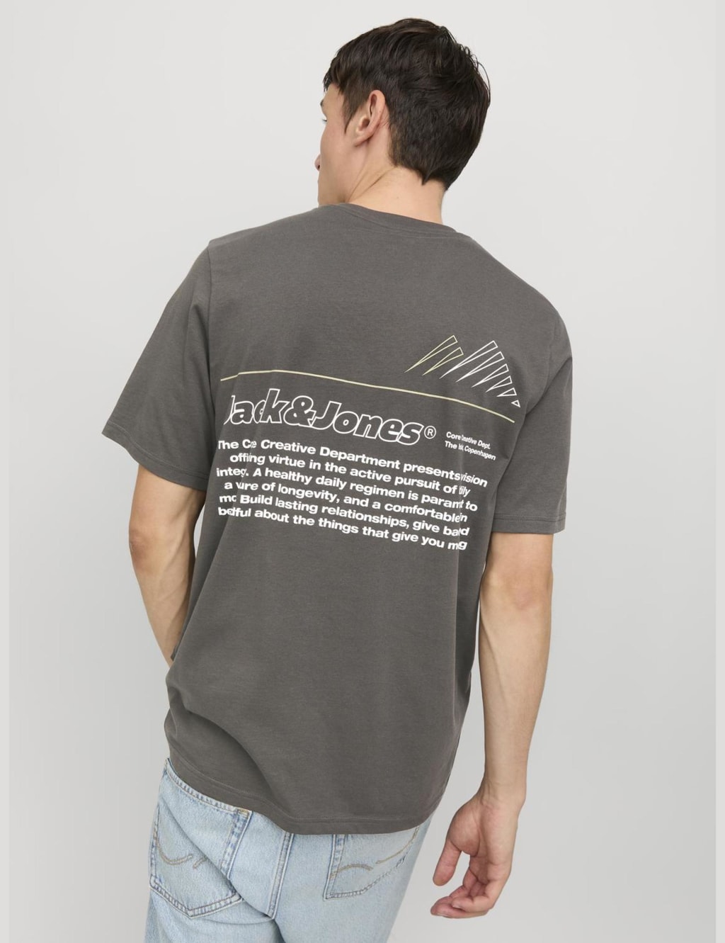 Pure Cotton Crew Neck Mountain Logo T-Shirt 3 of 5