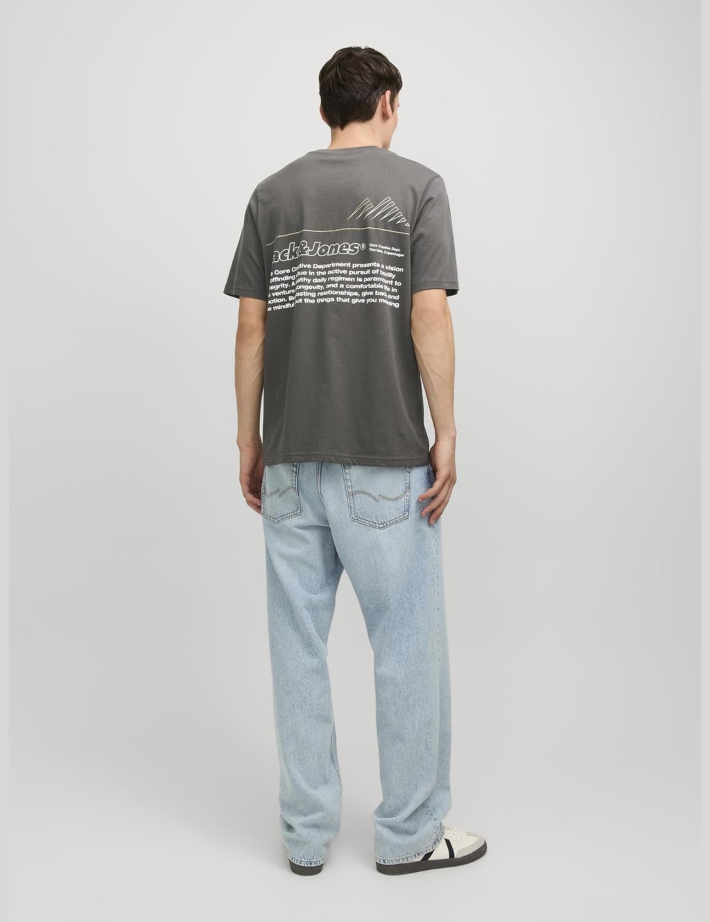 Pure Cotton Crew Neck Mountain Logo T-Shirt 5 of 5