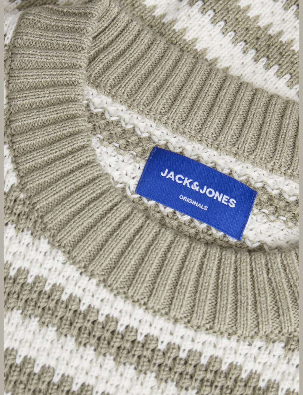 Cotton Blend Striped Crew Neck Jumper 8 of 9