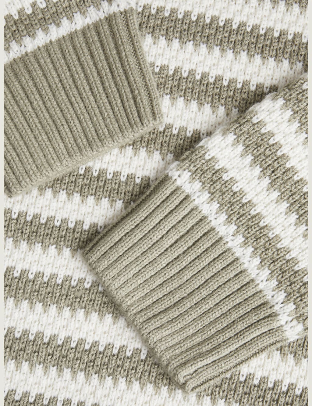 Cotton Blend Striped Crew Neck Jumper 9 of 9