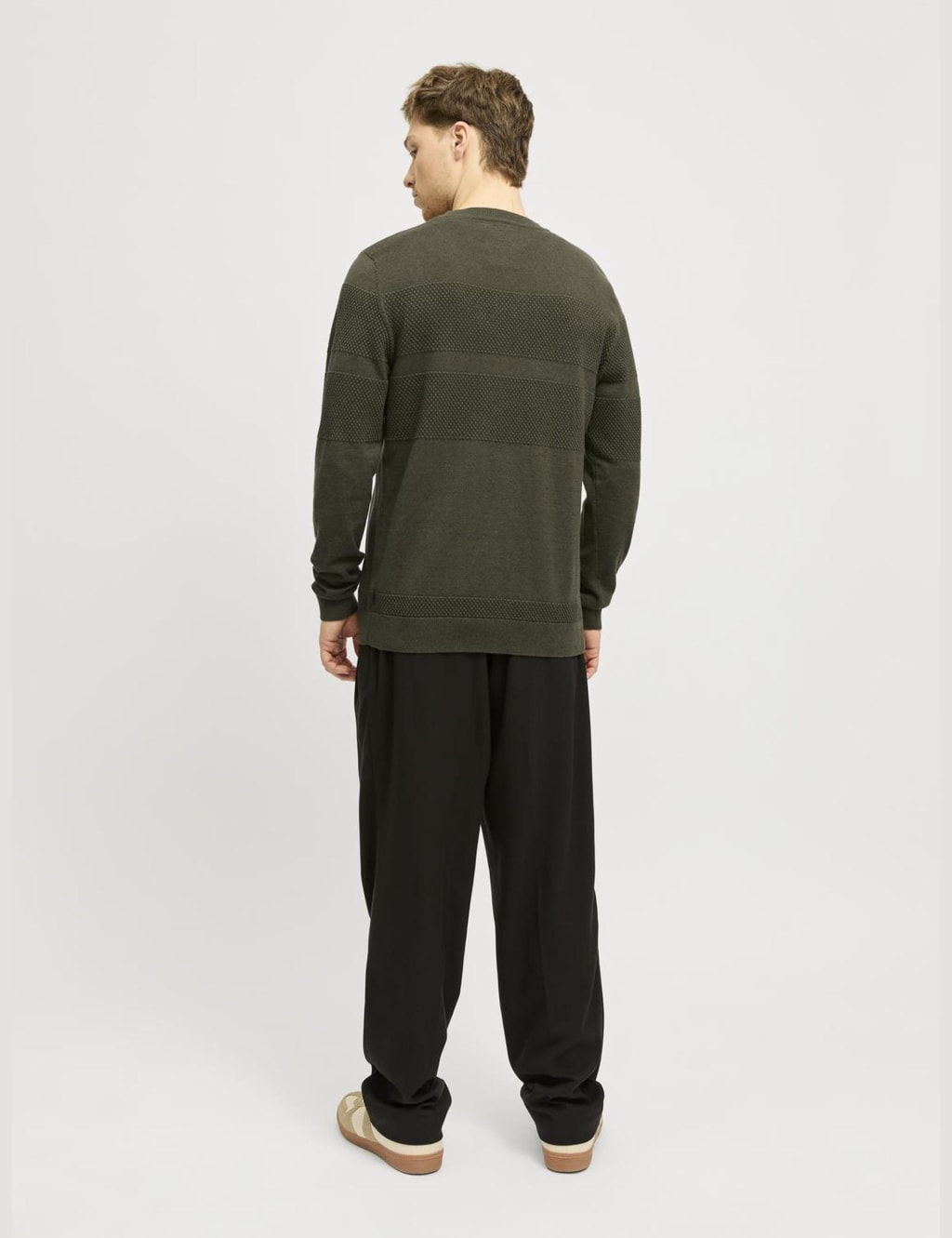 Cotton Blend Textured Crew Neck Jumper 7 of 7