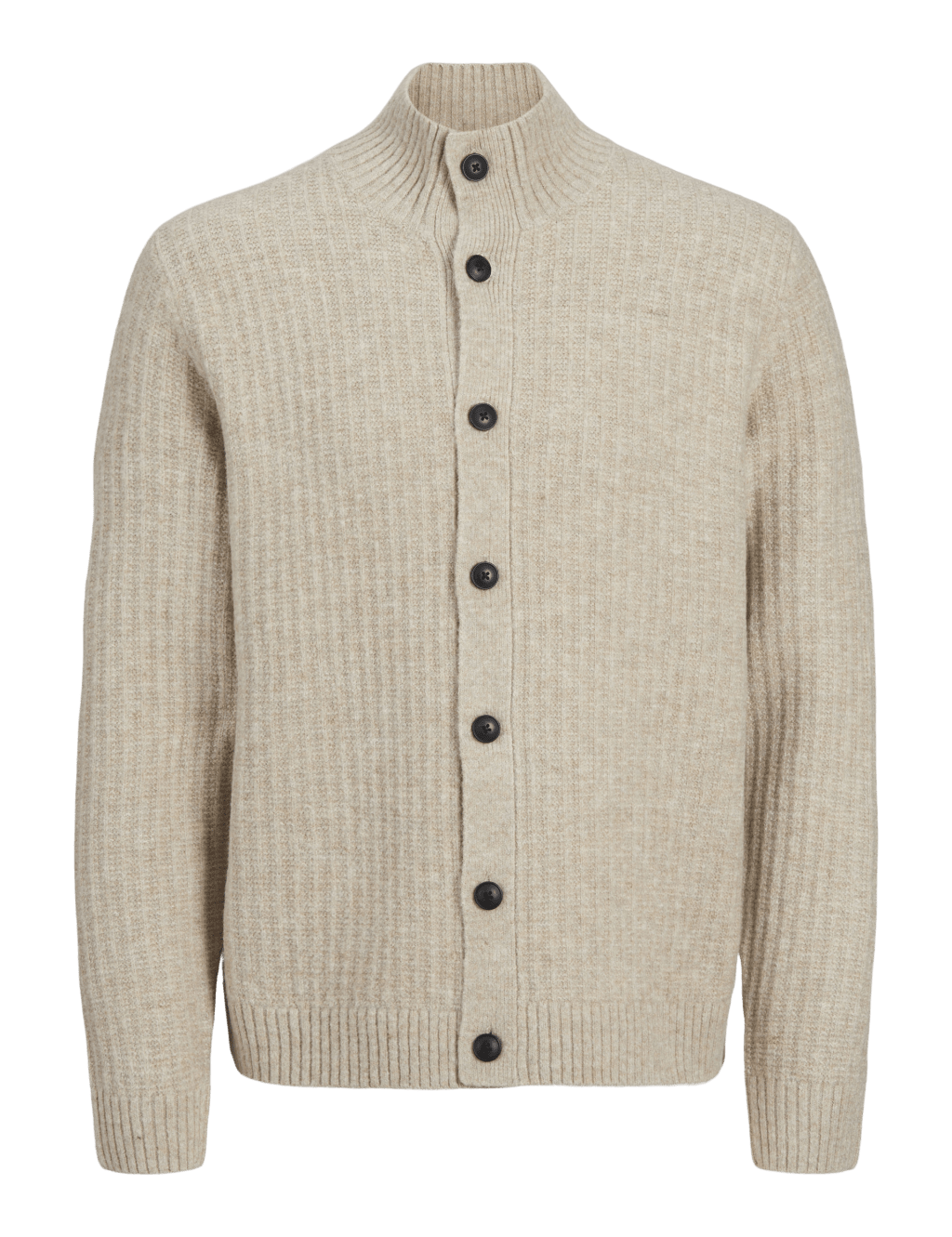 Ribbed Funnel Neck Cardigan 2 of 6