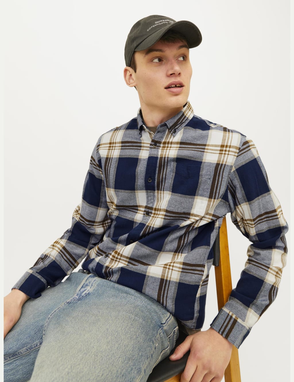 Slim Fit Pure Cotton Checked Overshirt 4 of 7