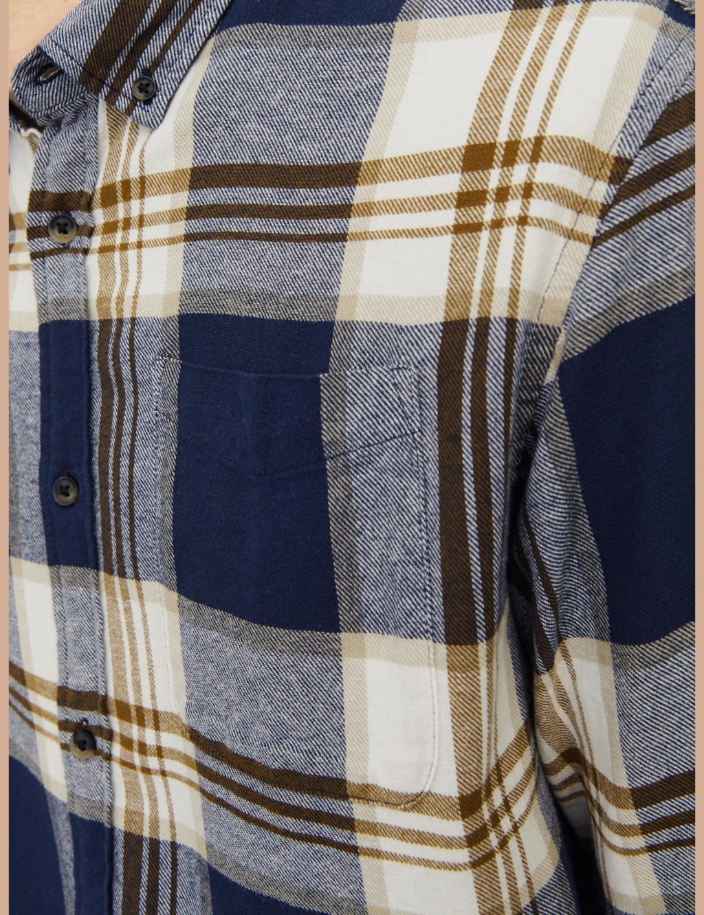 Slim Fit Pure Cotton Checked Overshirt 5 of 7