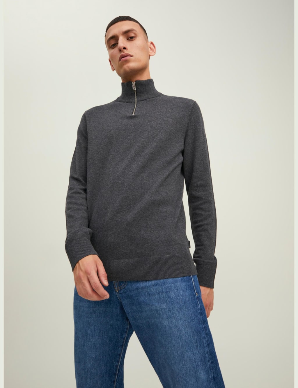 Cotton Rich Half Zip Jumper 3 of 7