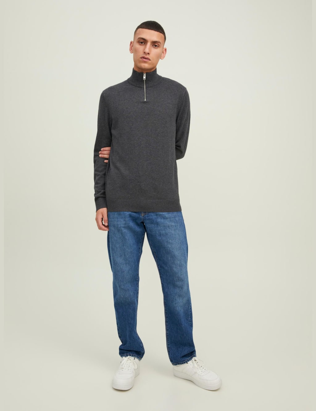 Cotton Rich Half Zip Jumper 4 of 7