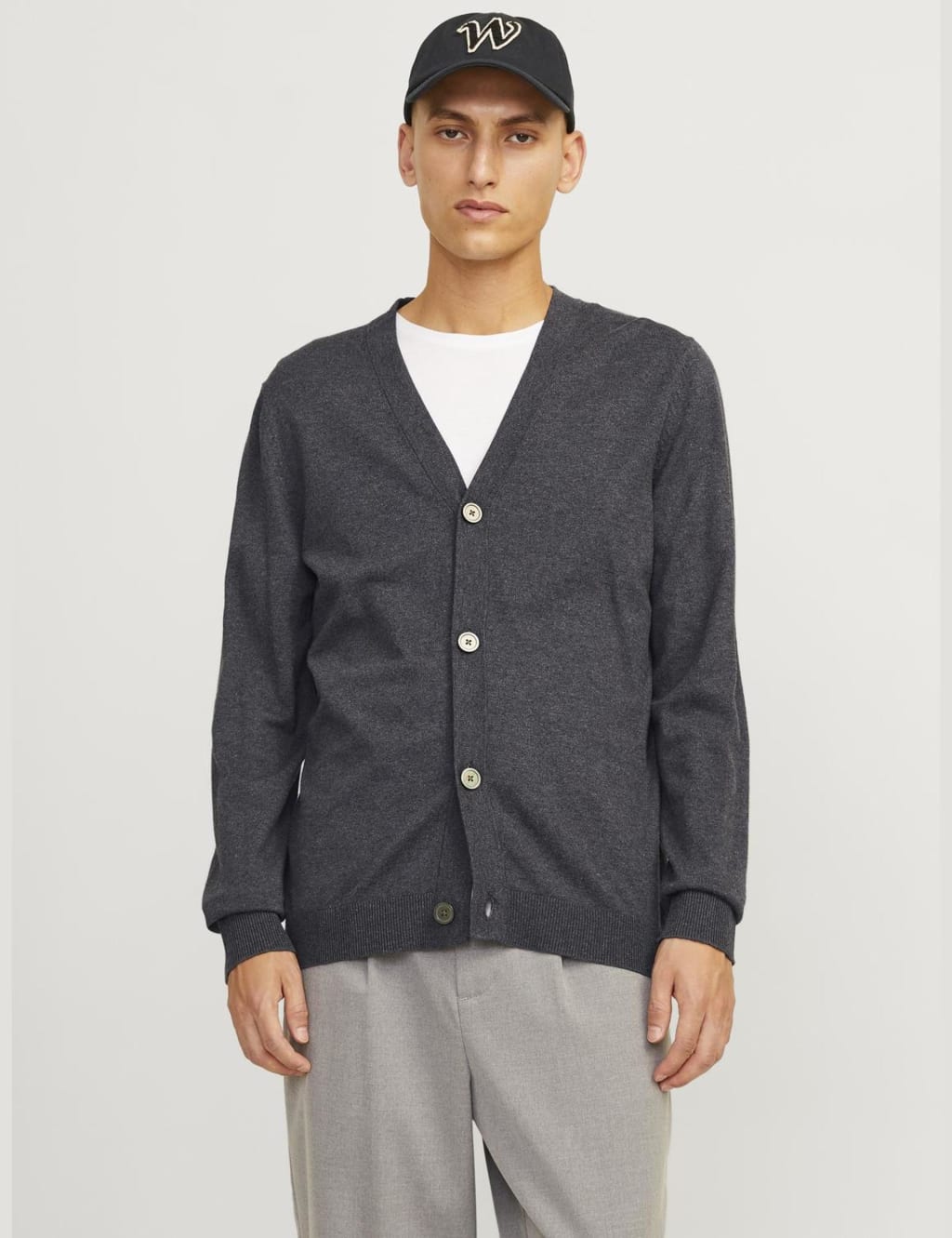 Cotton Rich V-Neck Cardigan 1 of 7