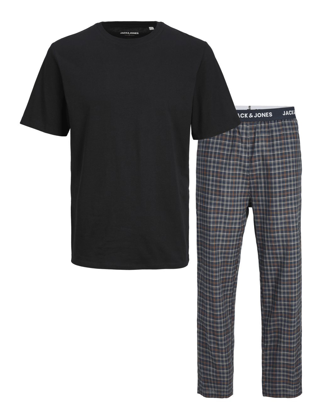 Pure Cotton Checked Pyjama Set JACK JONES M S