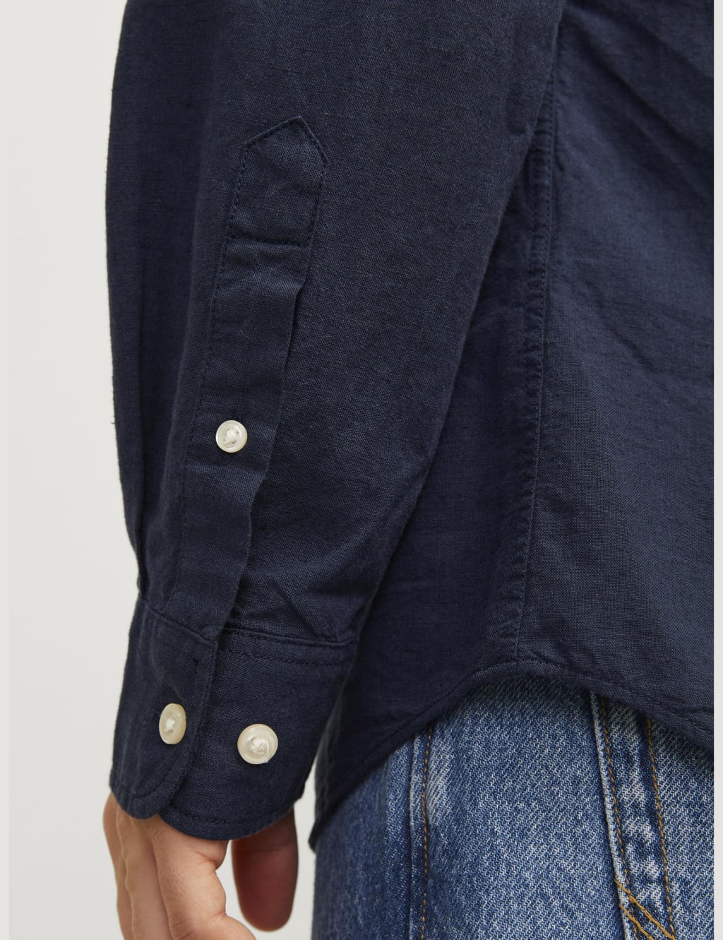 Cotton Linen Blend Oxford Shirt 7 of 7