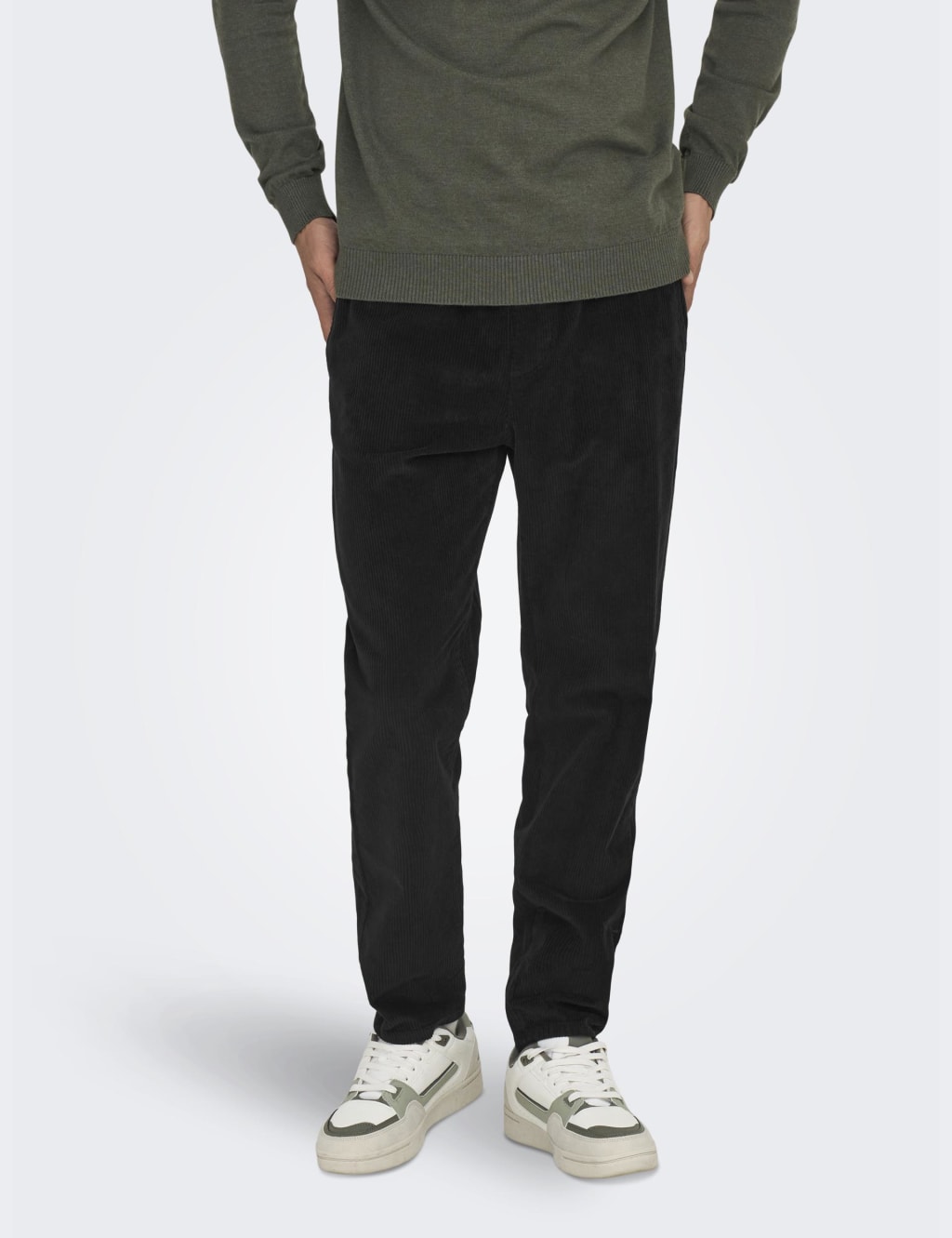 Tapered Fit Corduroy Elasticated Waist Trousers 3 of 5