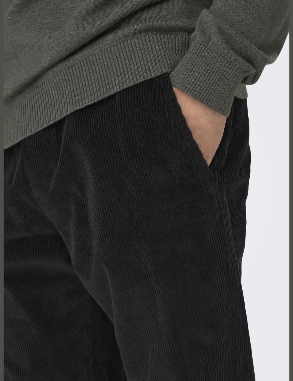 Tapered Fit Corduroy Elasticated Waist Trousers 5 of 5