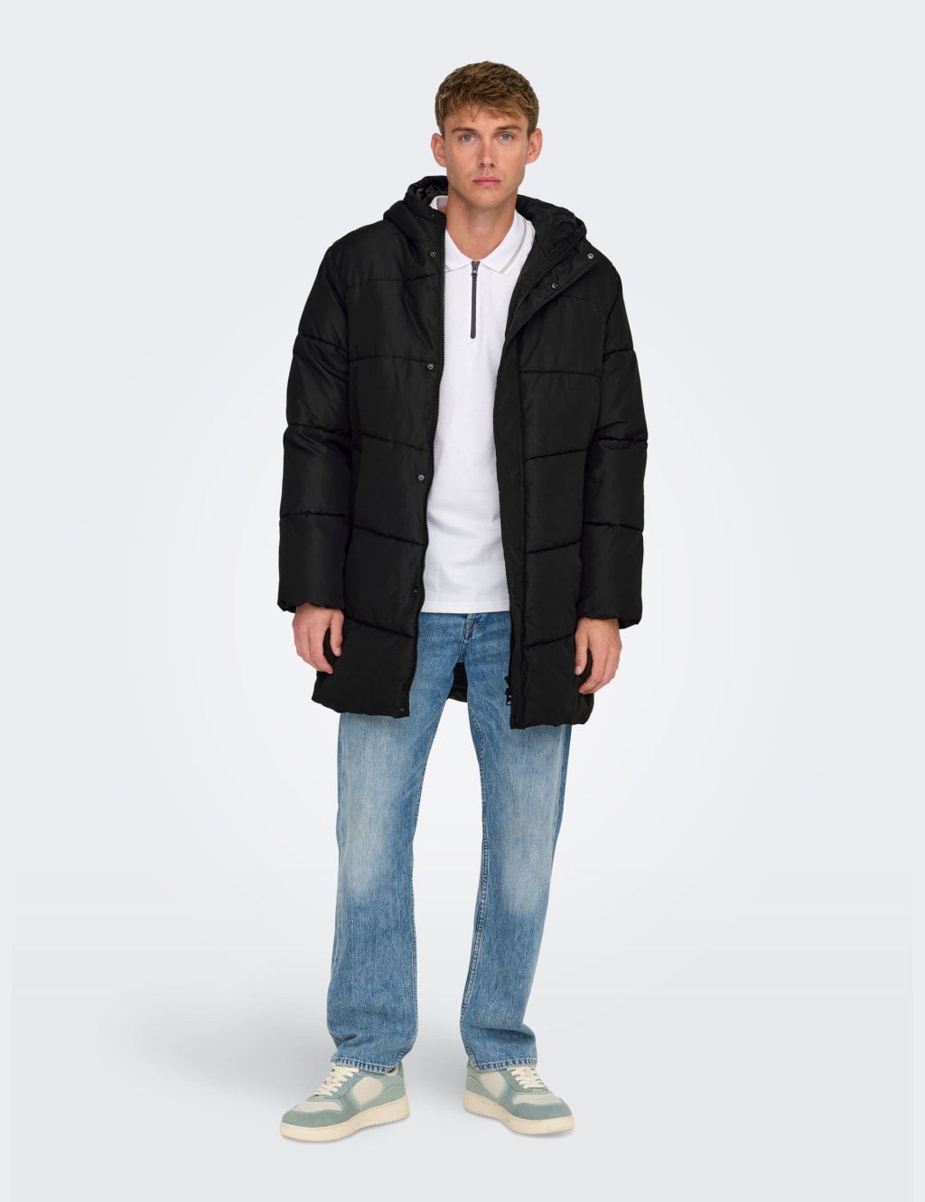 Hooded puffa clearance