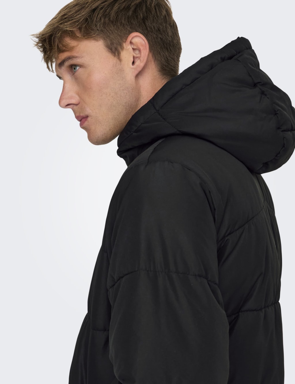 Hooded puffa clearance
