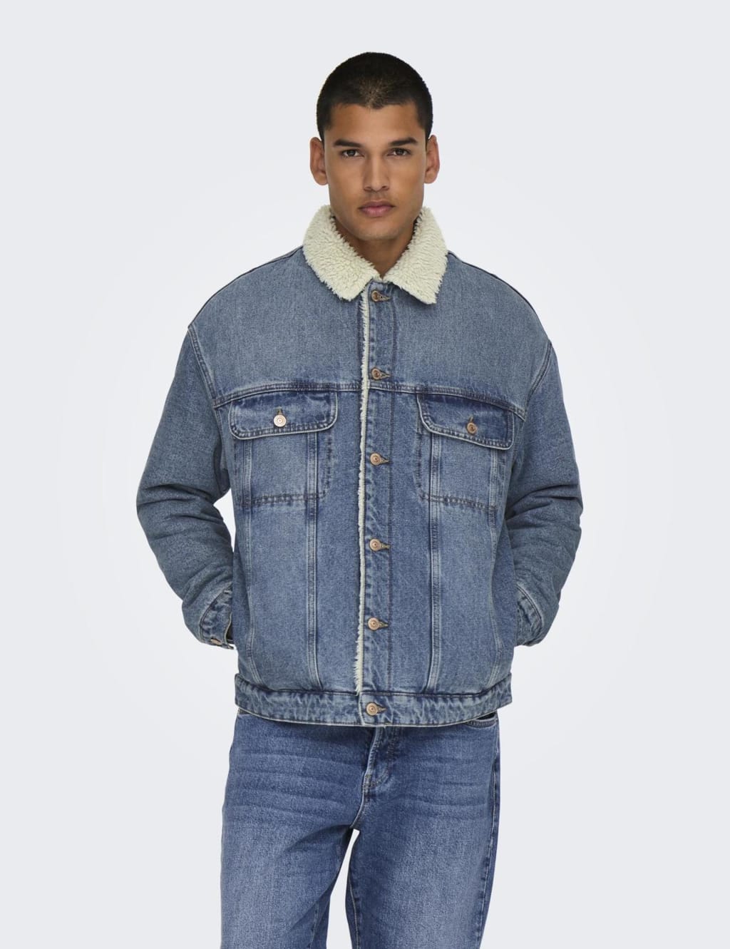 Pure Cotton Sherpa Lined Jacket