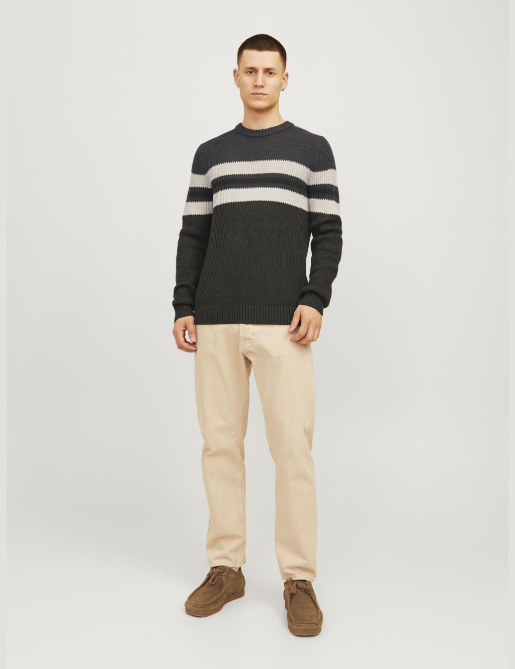 Cotton Blend Striped Jumper 4 of 7
