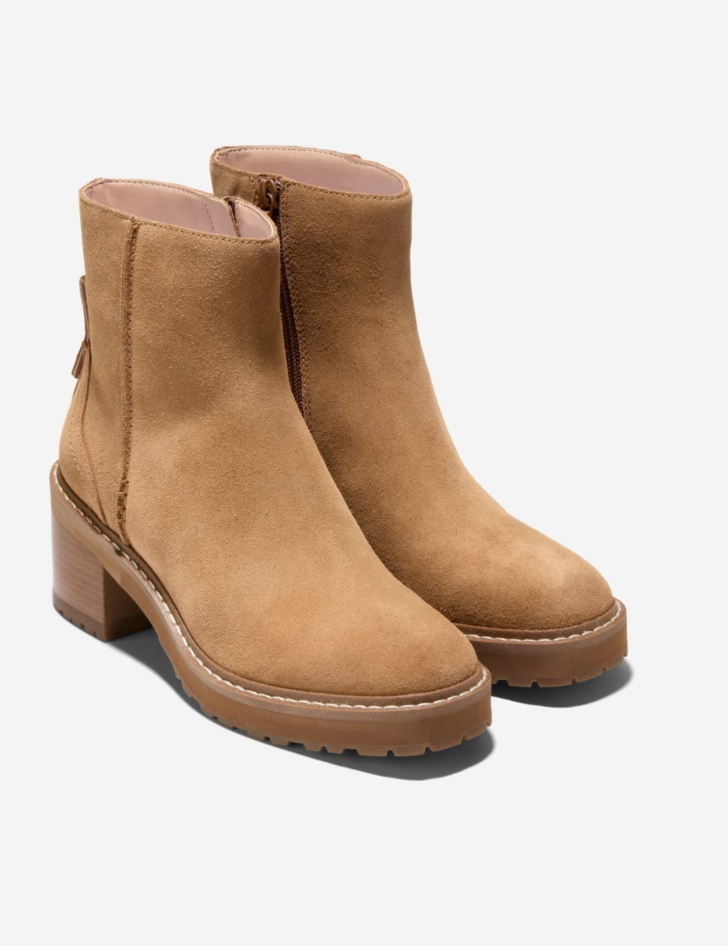 Leather Flat Round Toe Ankle Boots Cole Haan M S