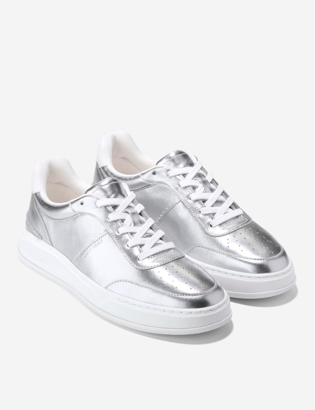 Grandpro Carissa Leather Metallic Trainers 2 of 6