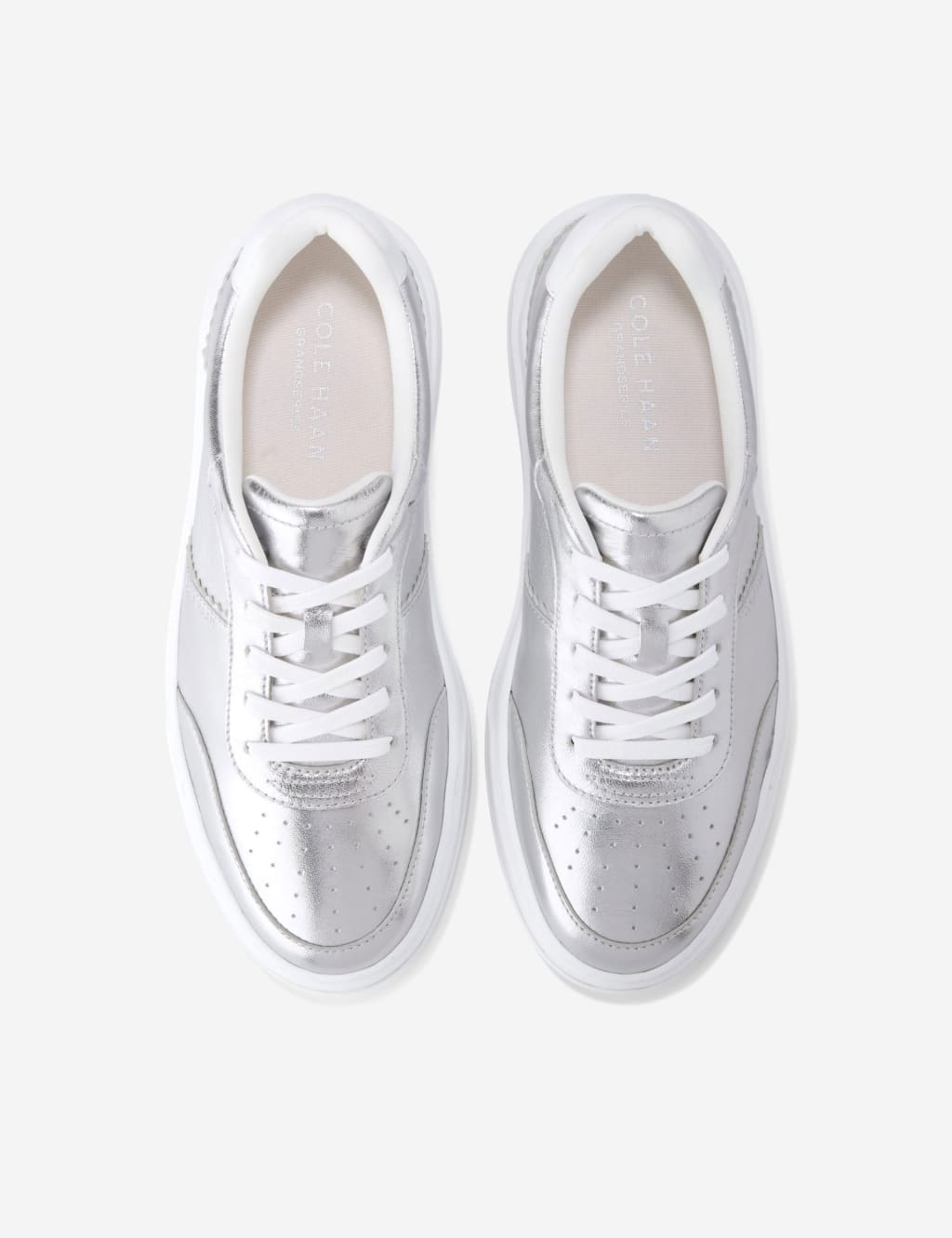Grandpro Carissa Leather Metallic Trainers 4 of 6
